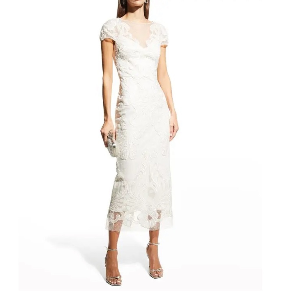Monique Lhuillier bridal dress tea-length